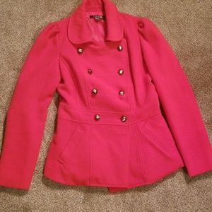 Red Hot Forever 21 Pea Coat (small)